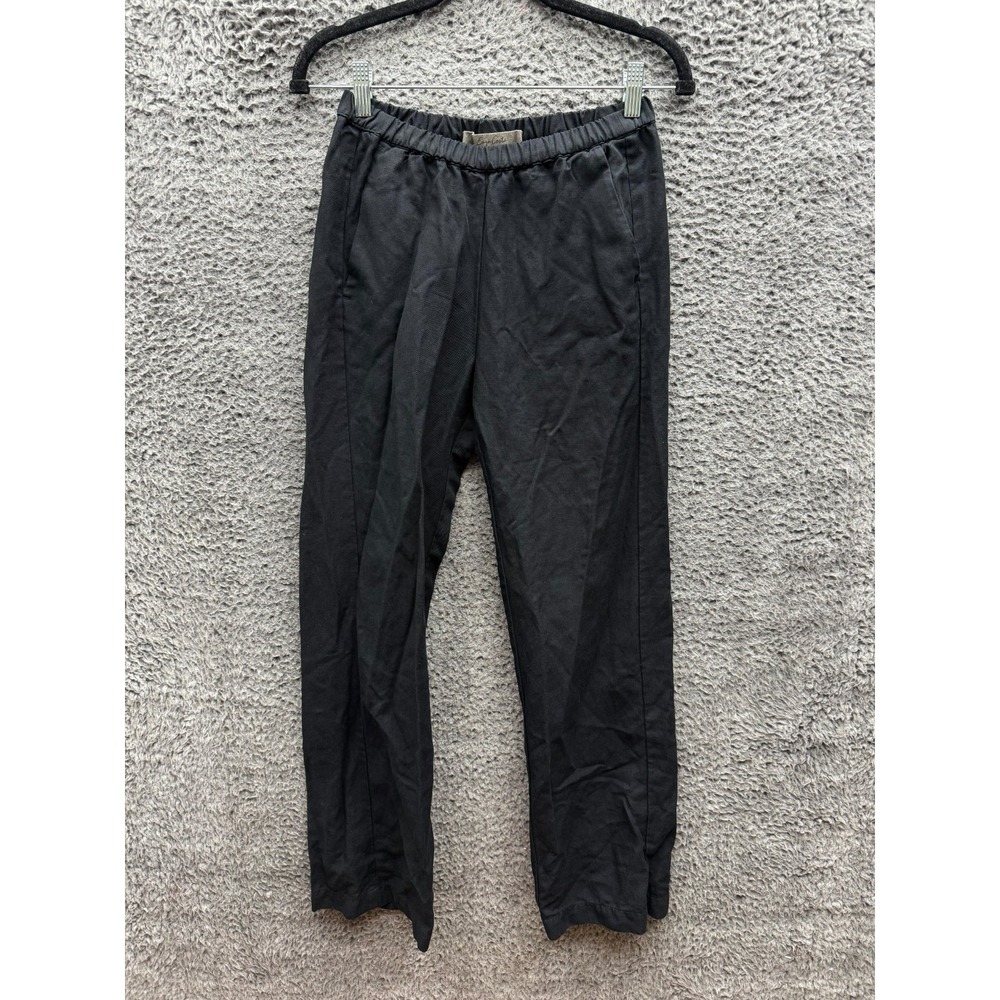 Enza Costa‎ Linen Twill Everywhere Pull On Wide Leg Pants Black Womens Size 0